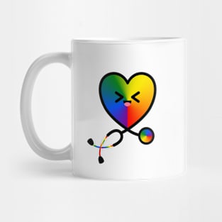 Stethoscope Emoji Heart Rainbow 2 Mug